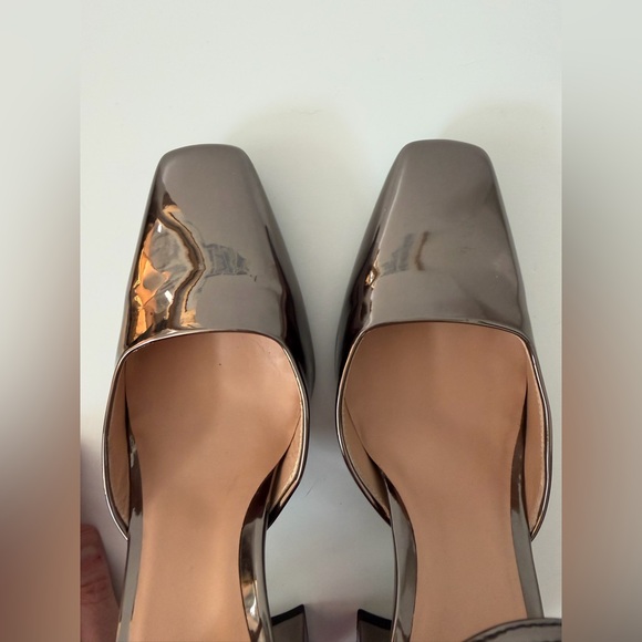 NWOT Inez Cleo Mary Jane Block Heel in Metallic, Size 9.5 - Picture 3 of 8